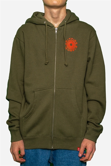 Spitfire Zip Hoodie - Classic 87 Swirl - Army Red
