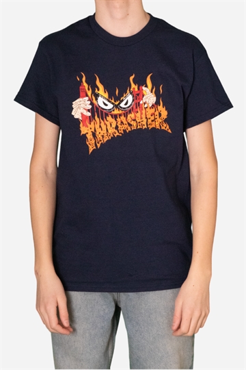 Thrasher Sucka Free By Necklace T-shirt - Navy