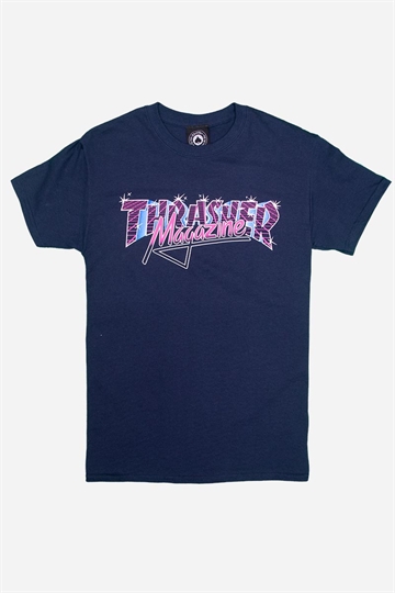 Thrasher T-Shirt - Vice Logo - Navy