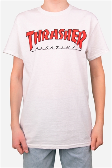 Thrasher Outlined T-shirt - White / Red