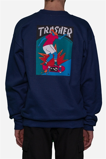 Thrasher Sweatshirt - Hurricane - Navy