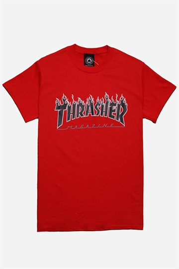 Thrasher T-Shirt - Flame - Red