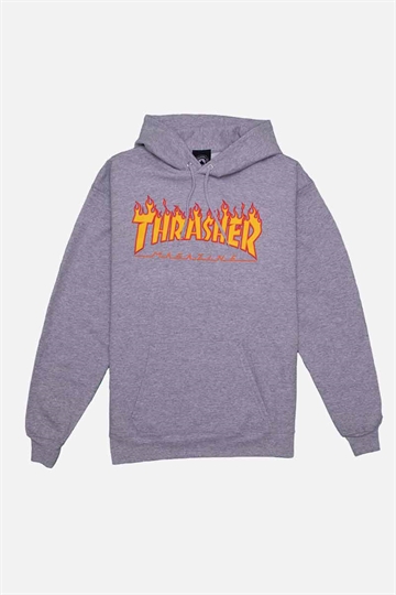 Thrasher Hoodie - Flame - Grey