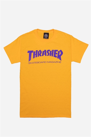 Thrasher T-Shirt - Skate Mag - Gold/Purple
