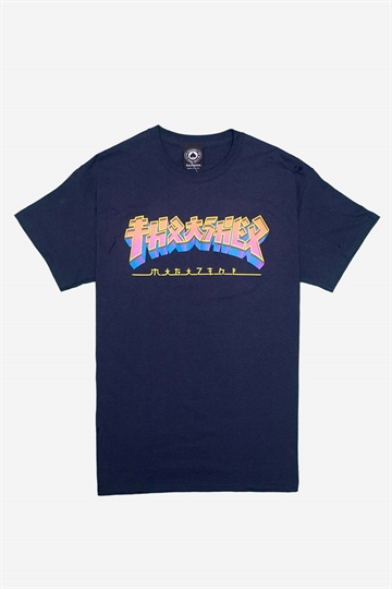Thrasher T-Shirt - Godzilla Burts - Navy