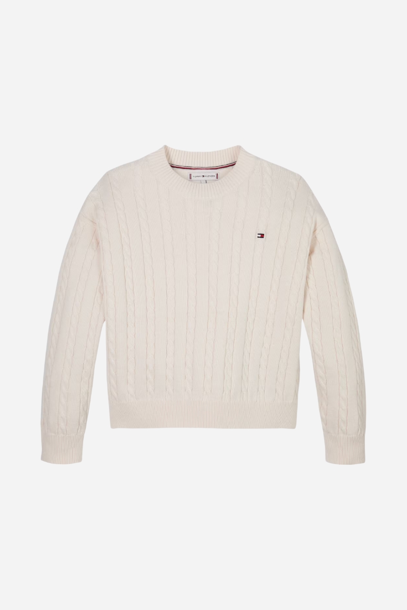 Tommy Hilfiger Cable Sweater - Ivory Petal