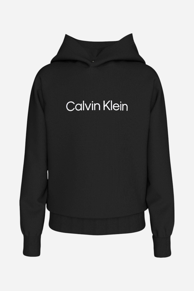 Calvin Klein Logo Terry Hoodie - Black