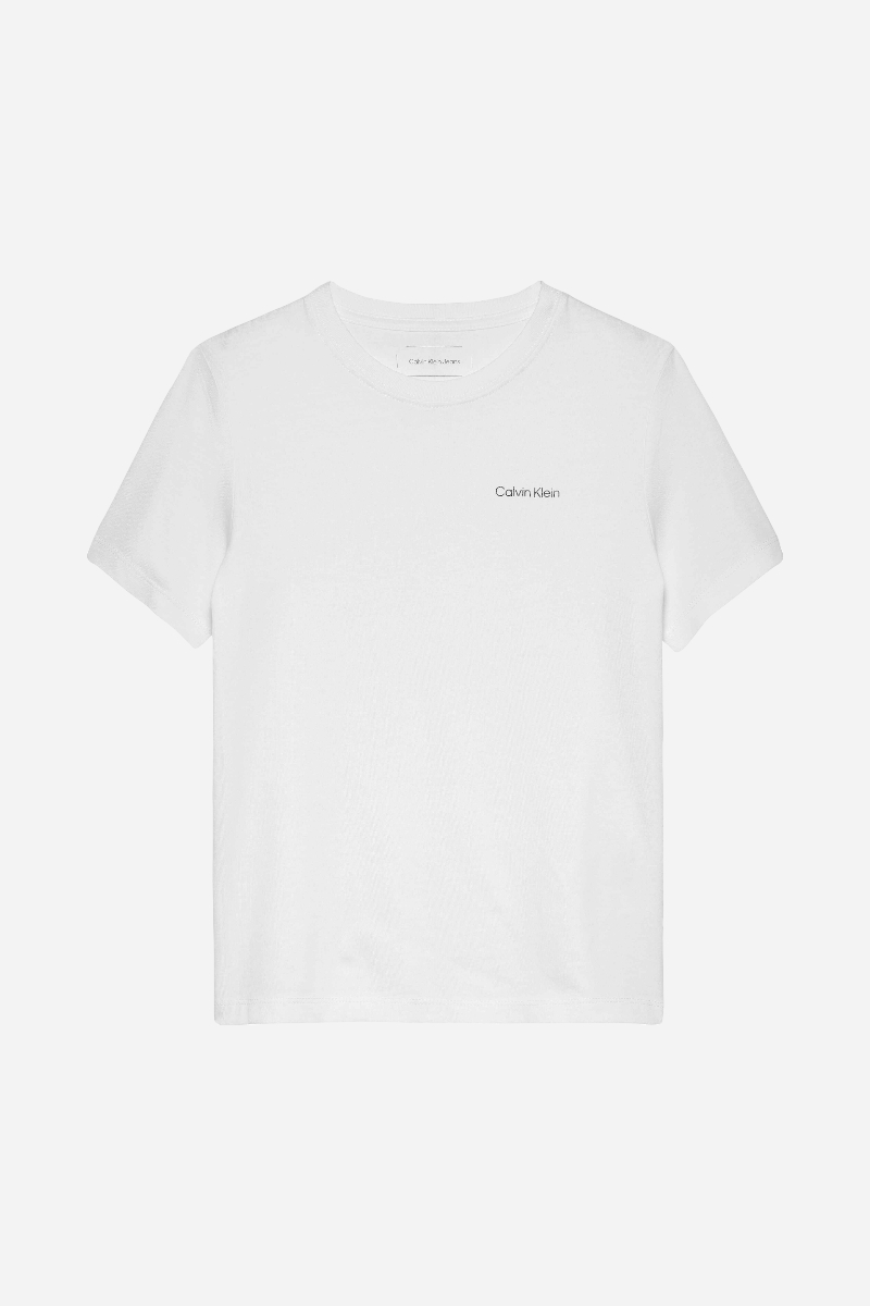 Calvin Klein Chest Logo Tee - Bright White