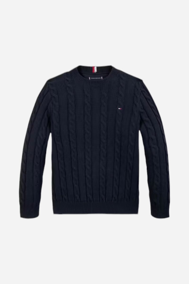 Tommy Hilfiger Essential Cable Sweater - Desert Sky