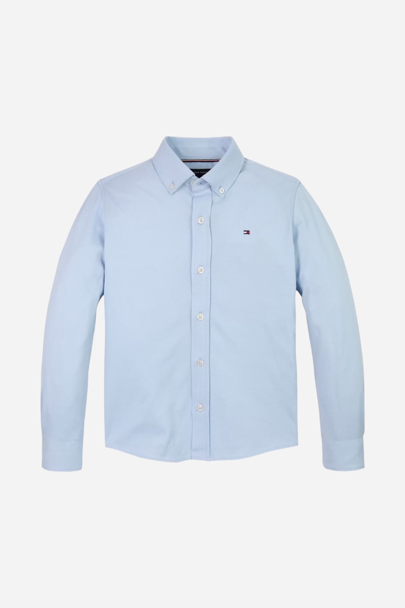 Tommy Hilfiger Pique Regular Shirt - Breezy Blue