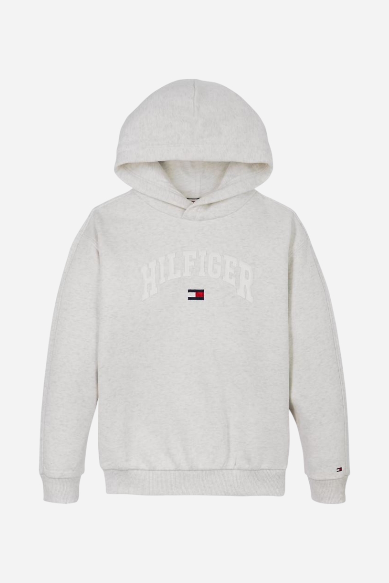 ​​​​​​​Tommy Hilfiger Varsity Hoodie - Snow White Heather